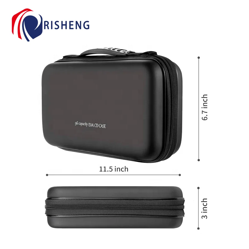 Scratch Resistant 96 Capacity CD/DVD Case Holders Wallet Hard Plastic DVD Disc Cases Storage Binder For Car Home Office Travel