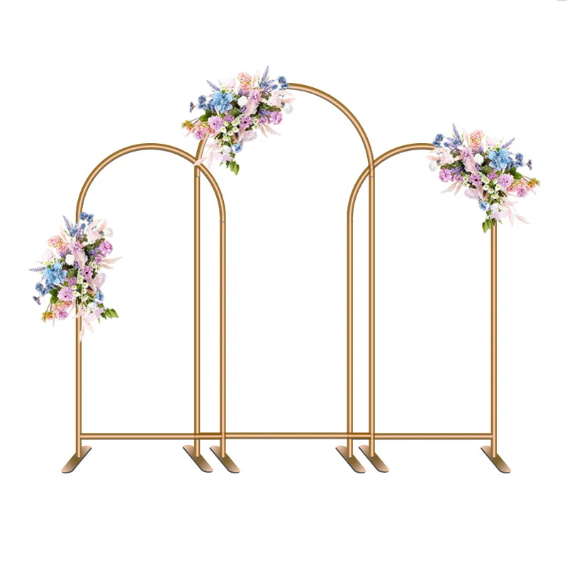 Wholesale Set of 3 Aluminum Alloy Wedding Arch Backdrop Stand for Floral Balloon Decor arch stand