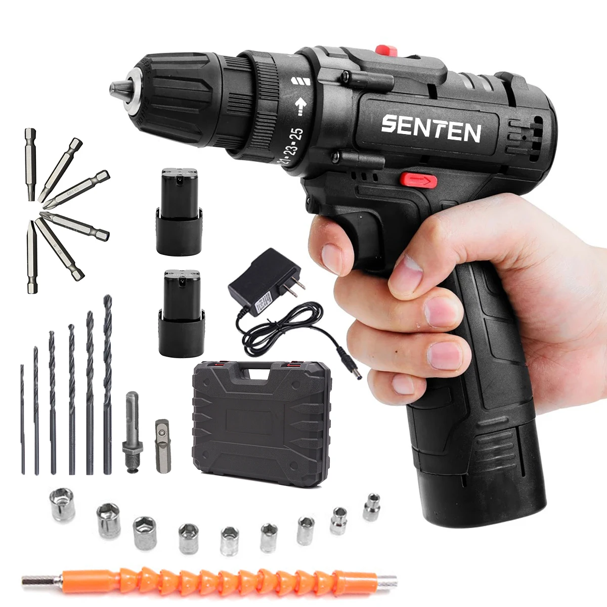 16.8V Cordless Impact Drill Kit Cheap Price mini screwdriver Hand Tools with Lithium Battery Variable Speed Max Drilling 30mm