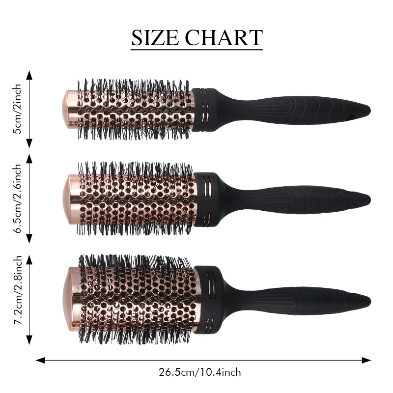 Wholesale Hair Professional Salon Nano Ionic Round Brush For Curly Hair