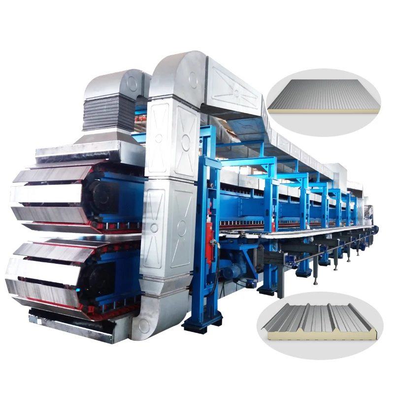 PU Polyurethane sandwich roof panel machine PIR PUR sectional door panel production line sandwiche puf panel machine