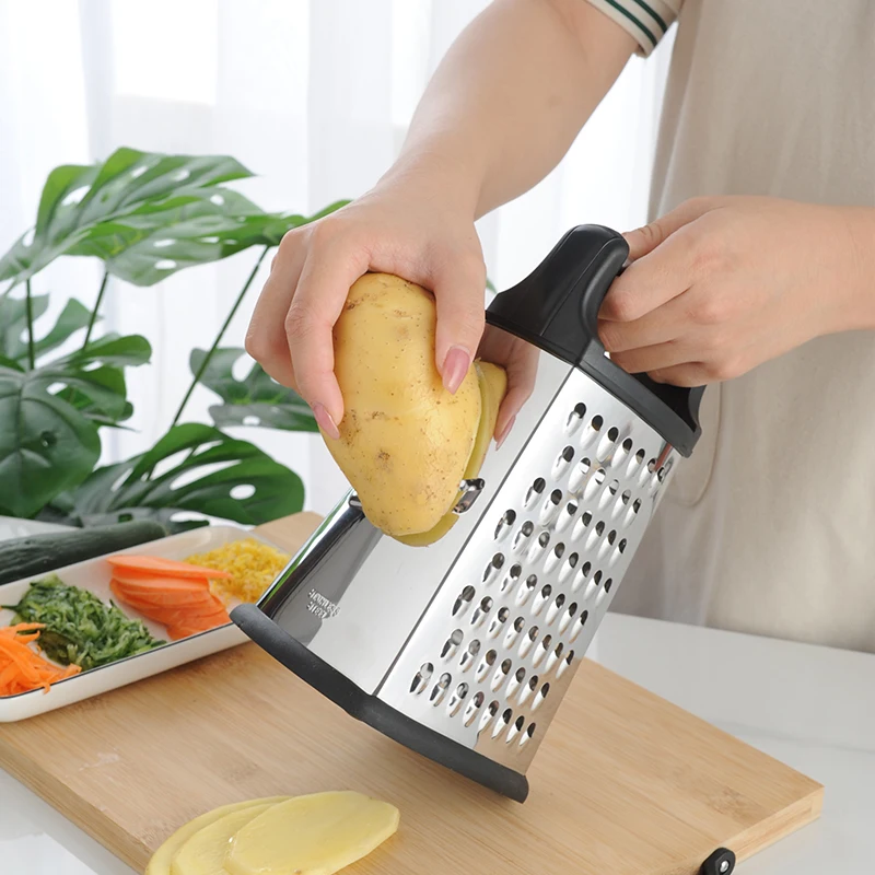 Kitchen Slicer 4 Sides Vegetables Ginger Stainless steel four-sided melon plane rmulti-purpose vegetable cutter potato grater