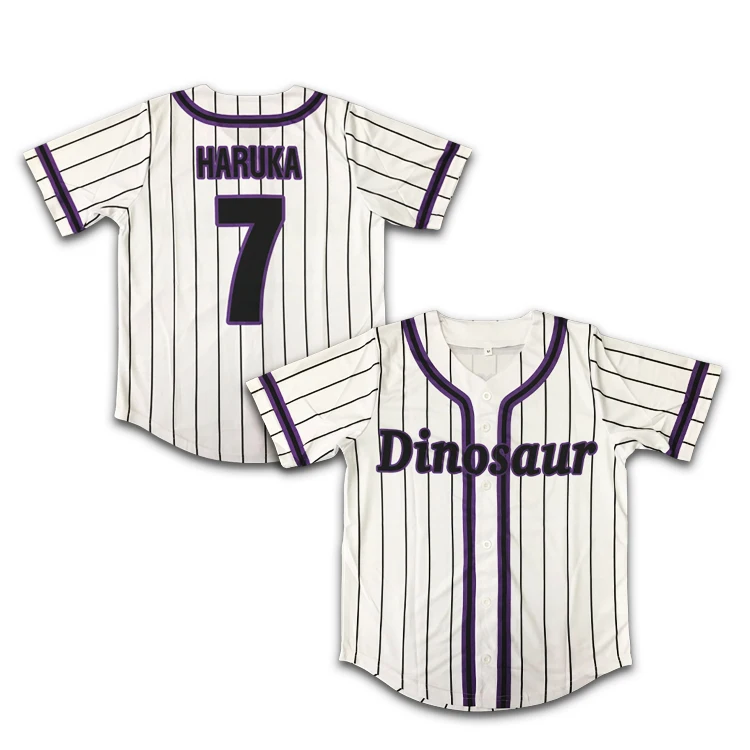 Custom Sublimated Street Vintage Knit Pinstripe Patchwork Baseball Jersey