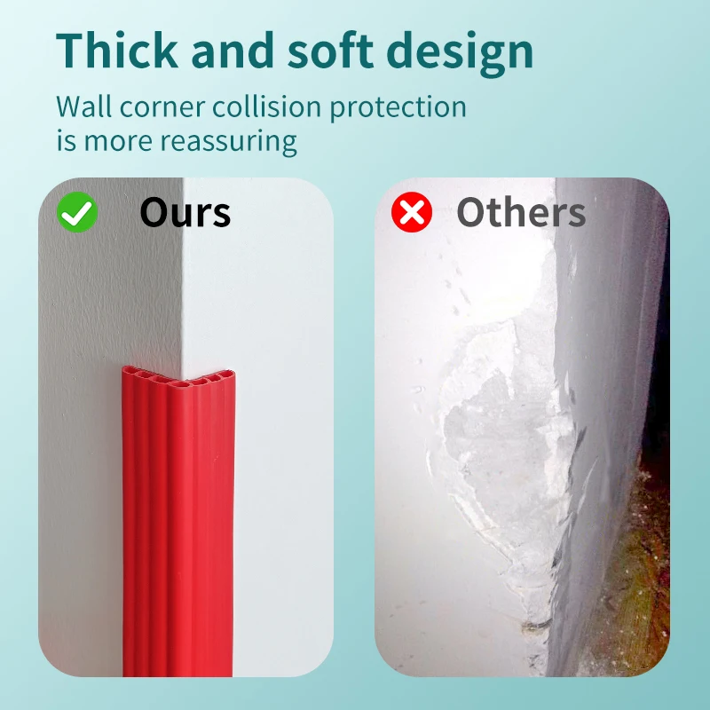 Child-Safe Wall Corner Protection - Custom Plastic Wall Corners with Self-Adhesive Edge Protectors