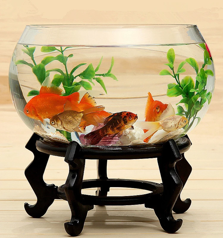 Wholesale Goldfish Bowl Small Round Clear Glass Fish Bowl Decoration Large Aquarium Tank