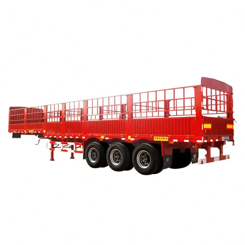 Car Carrier Low Flatbed Bed Lowbed, Fuel Tanker Tank Box Truck Cargo Container Semi Trailer