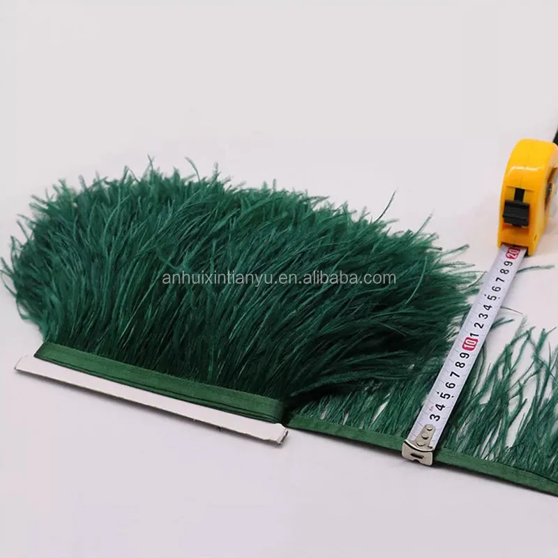 Custom Color and Layers Ostrich Feather Lace Fabric for Clothing