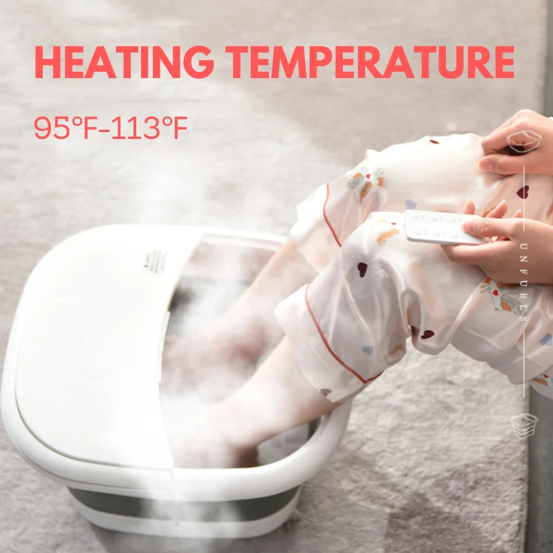 Portable Relax Foldable Soaking Bucket Basin Collapsible Pedicure Foot Massager Foot Spa Bath