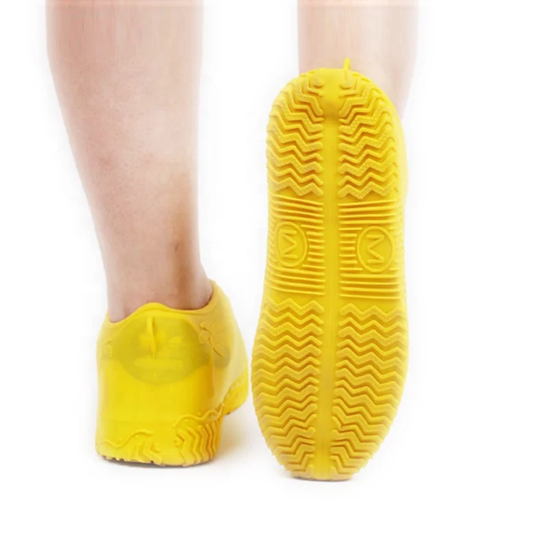 A Kids Silicone Rain Shoes Cover Non Woven Men Rubber Waterproof Overshoe Shoe Cover Rain Boots