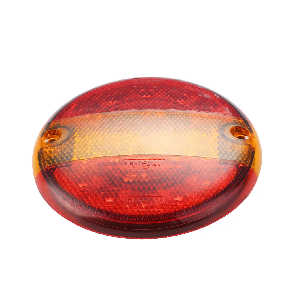 Round Hamburger 24 Volt Combination Stop Tail Turn LED Rear Lights For Trucks Trailer