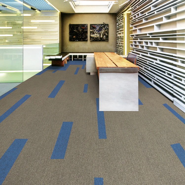 High Quality Luxury 100% Pp Carpet Tiles Office Oem Office Commercial Carpet Tiles 50x50cm Squares Carpet Factory