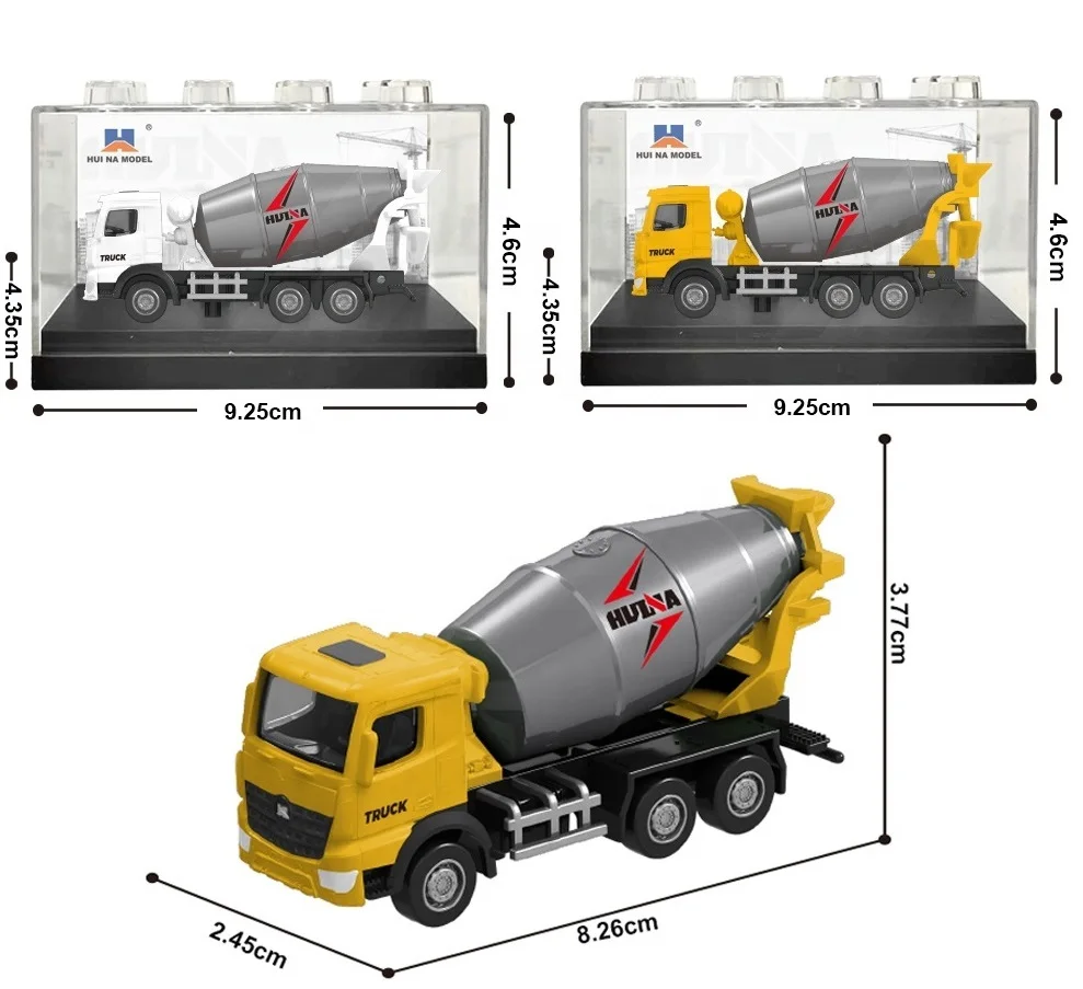 SJY-1014 1/80 Mini Simulation Mini Alloy Metal Static Model Engineering Vehicles Concrete Mixer Truck Die-cast Toy Children Gift