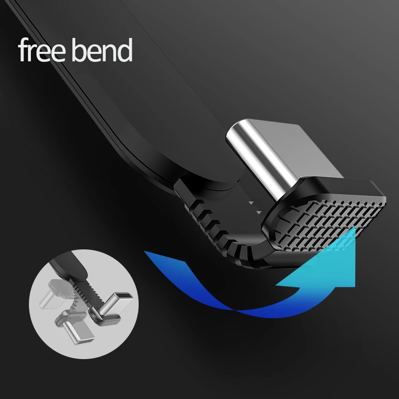 
2020 hot selling 90 degree android type c 8 pin micro usb c gaming usb charger charging usb cable 