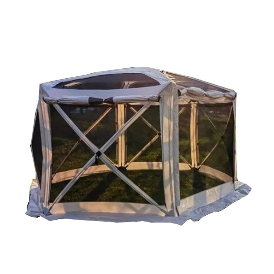 Индивидуальная портативная двухслойная оксфордская ткань, шестиугольная сетчатая палатка, экран, дом, быстрая настройка, открытый сад, палатка-беседка