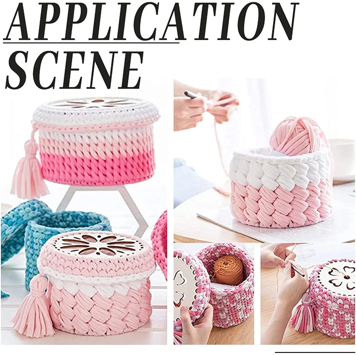 Natural Wood Basket Bottom, Rectangular Blank Crochet Basket Wooden Base