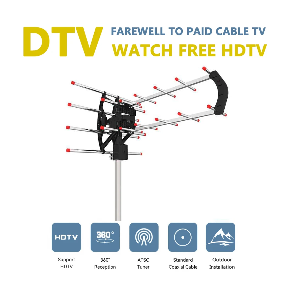 Competitive Price Antenna without Connecting to the Internet DVB-T2 Television for TV Signal Reception