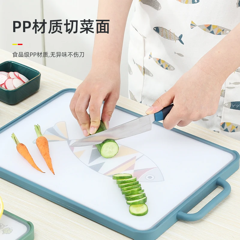 304 Stainless Steel and Plastic Chopping Board Kitchen Multi Functional Stainless Steel Double Sided Cutting Board