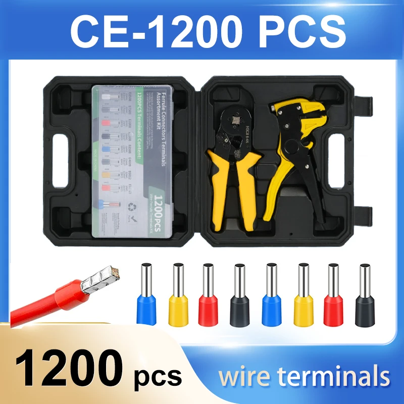 CE-1200 PCS Box Ferrule Sleeve Wire Terminal Crimp Wire Connector