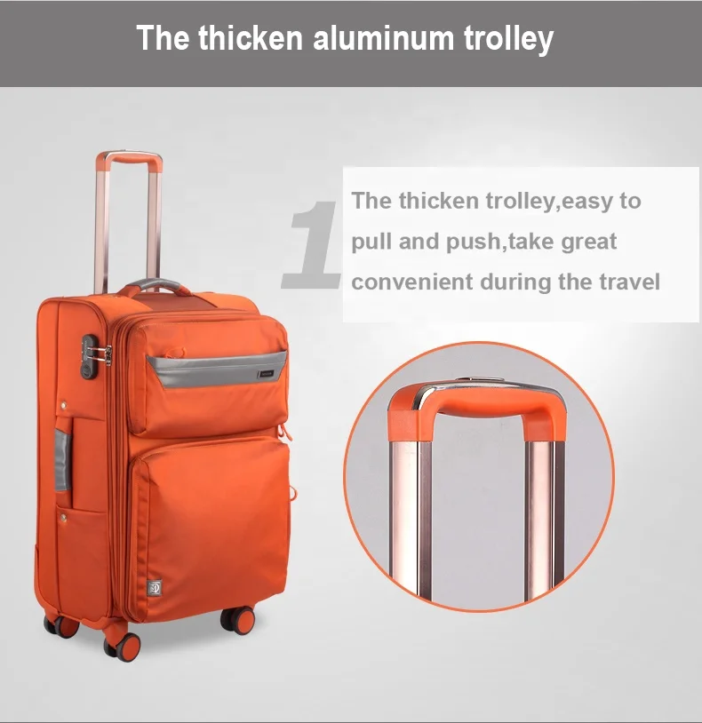 
Hot sale new design durable fabric luggage bags long-distance big capacity luggage carry-on suitcase 