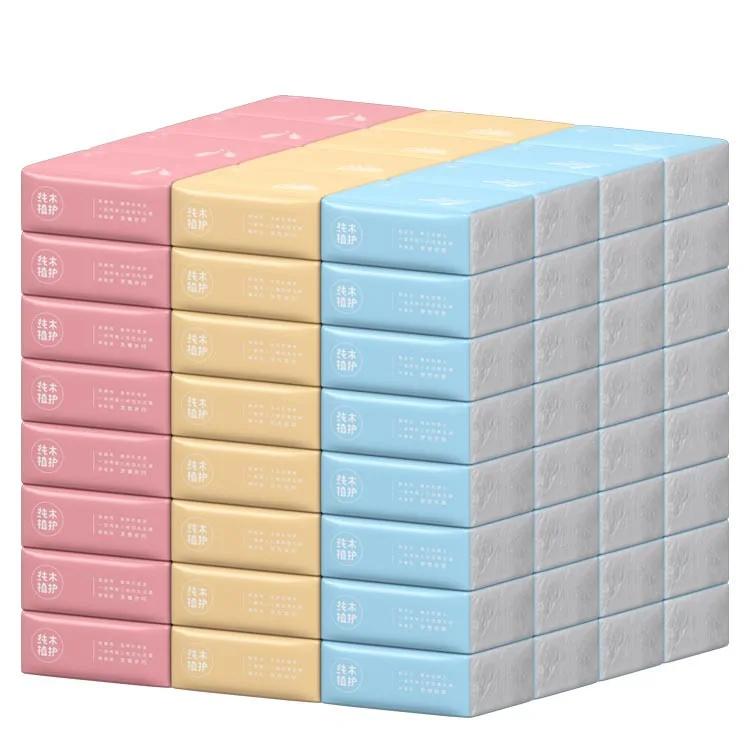 Qingshe изготовленным на заказ логосом упаковка 4 слоя бумажного полотенца ультра сильный натуральной древсной массы 80 листов Interfolded лицевой бумага для упаковки