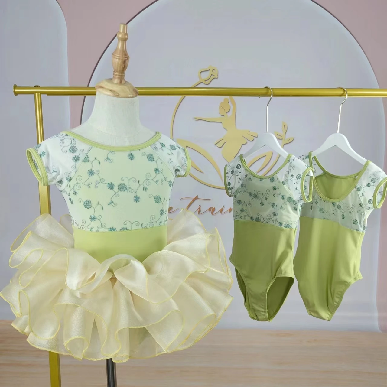 Summer popular designs floral printing best quality dance ballet tutu dress for training