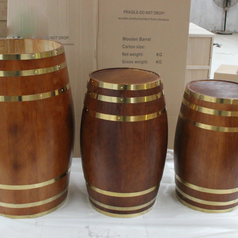 Деревянные ящики для хранения напитков из дубового материала использованные деревянные винные бочки пустой мини-бочка виски с