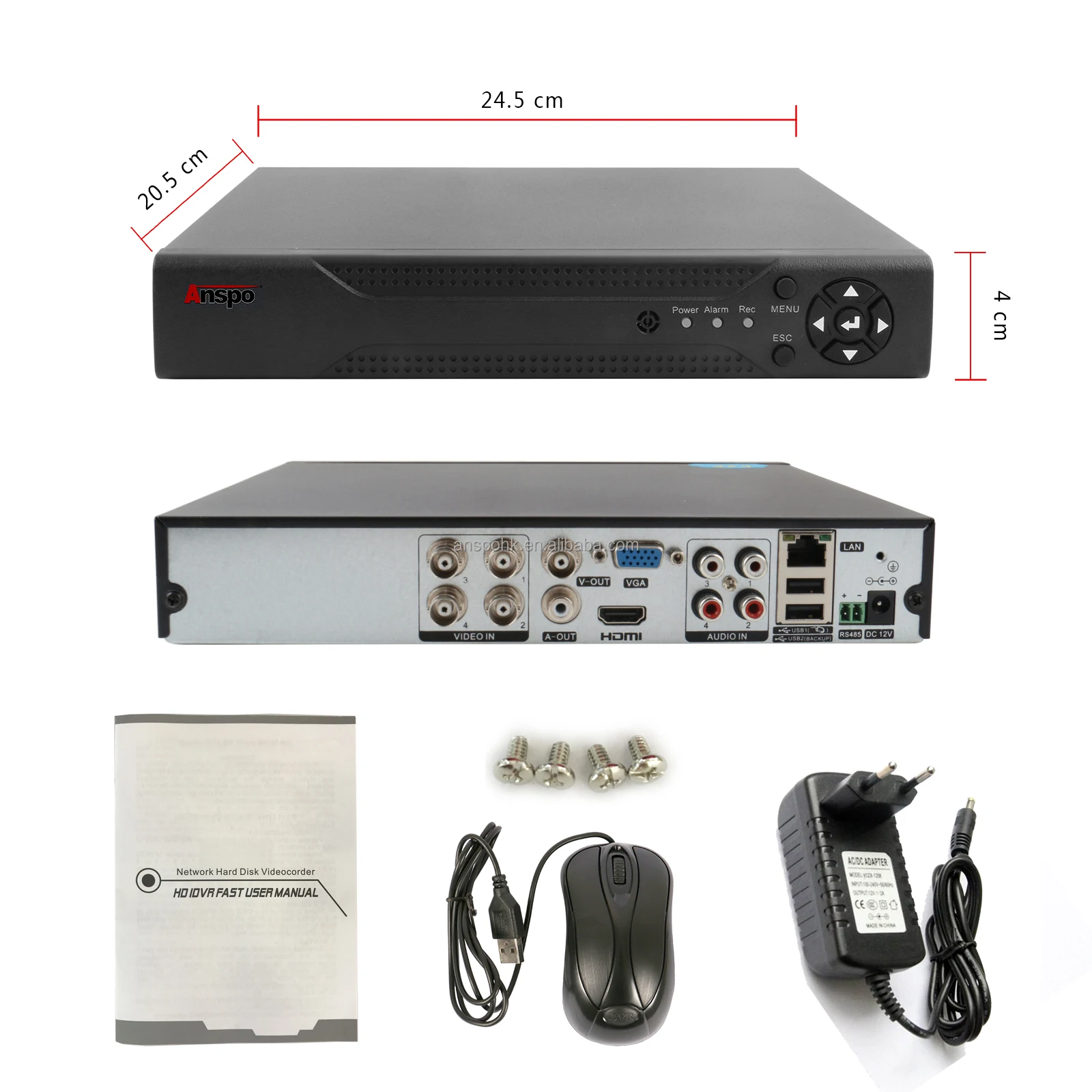 4 канала 2 МП 5 в 1 1080P AHD XVR DVR TVI CVI AHD IP CVBS DVR HD CCTV видеорегистратор 4 канала