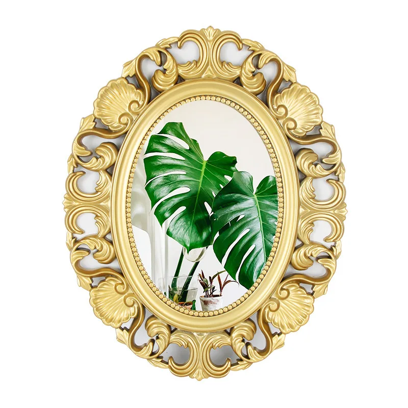 Новое овальное декоративное Европейское классическое настенное зеркало для ванной комнаты