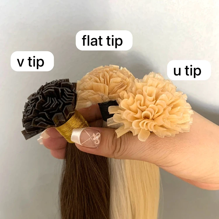 Wholesale Double Drawn Italian Prebonded i Tip U Tip Hair Extensions Virgin Keratin Human Hair Extension