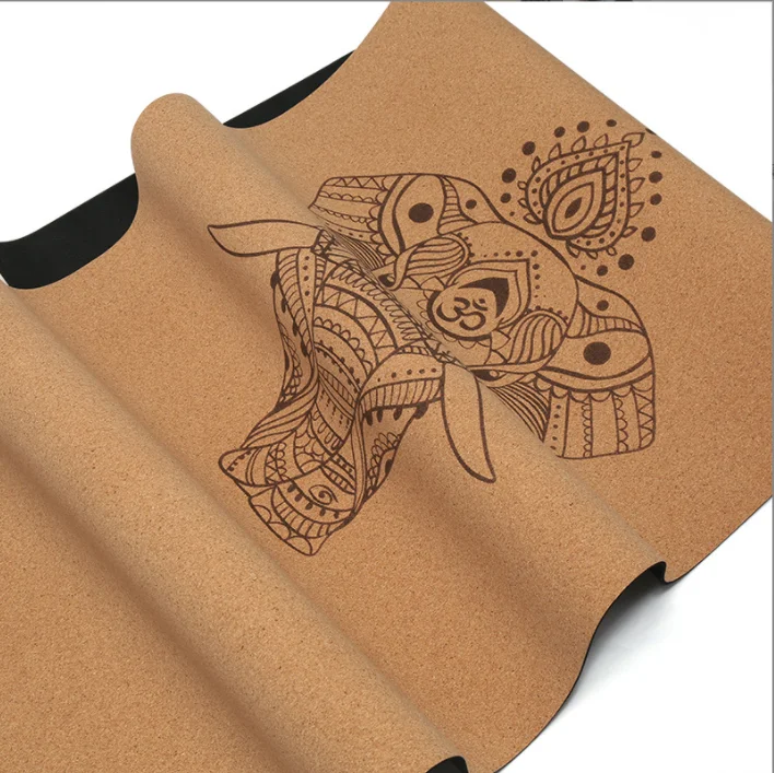 Natural cork yoga mat anti slip label wholesale natural neoprene eco friendly yoga mat