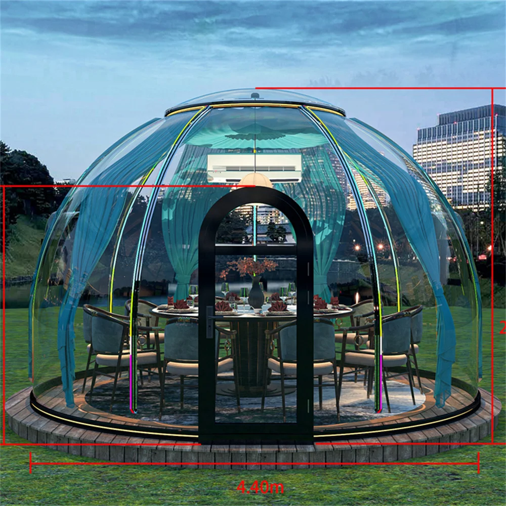 Full House Clear Skylight Round Lamping Dome Igloo Tent Polycarbonate Dome House Room
