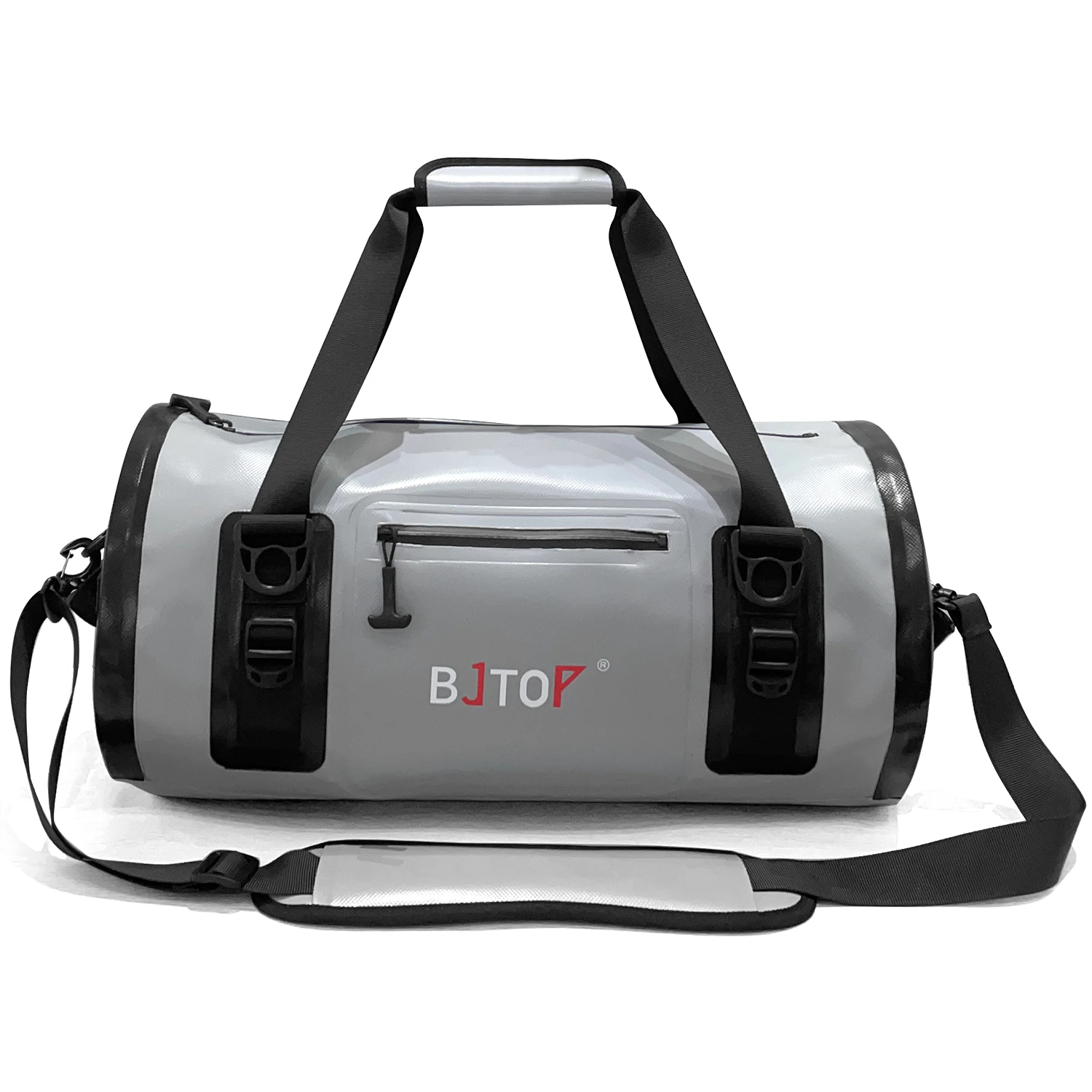 Wholesale Factory Top Quality 1000D PVC Welded Seam Durable Grey Waterproof Dry Duffel Bag for Kayaking Hiking Camping