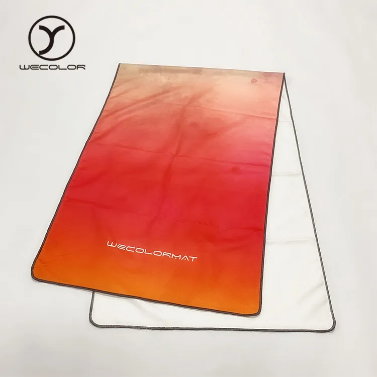 Economical Custom Design Printed Microfiber Suede Yoga Mat Towel