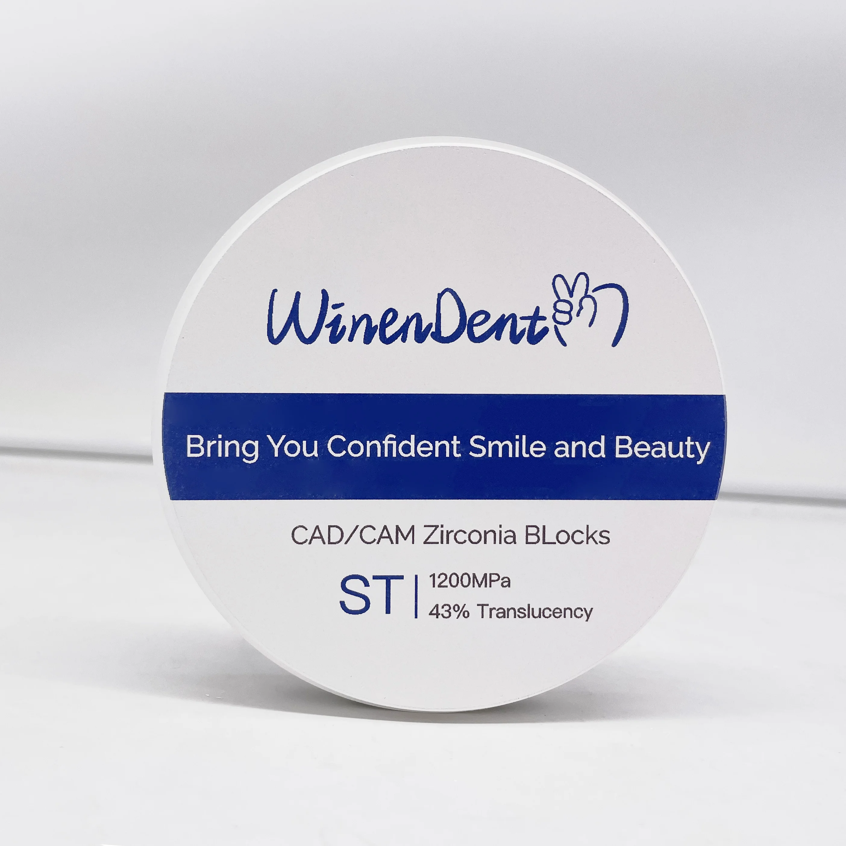 Factory price Dental Super translucent ST 98mm 22mm white block ceramic disc for Cad Cad system