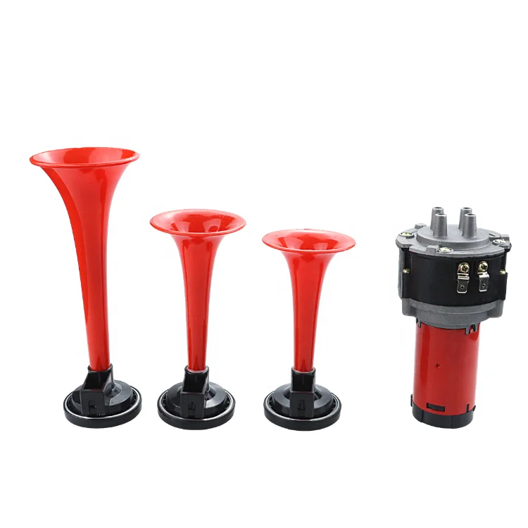 3 pipe air horn Trumpet Electronic Red Air Horn Compose Car Truck Boat motorcycle horn 12V HT-203