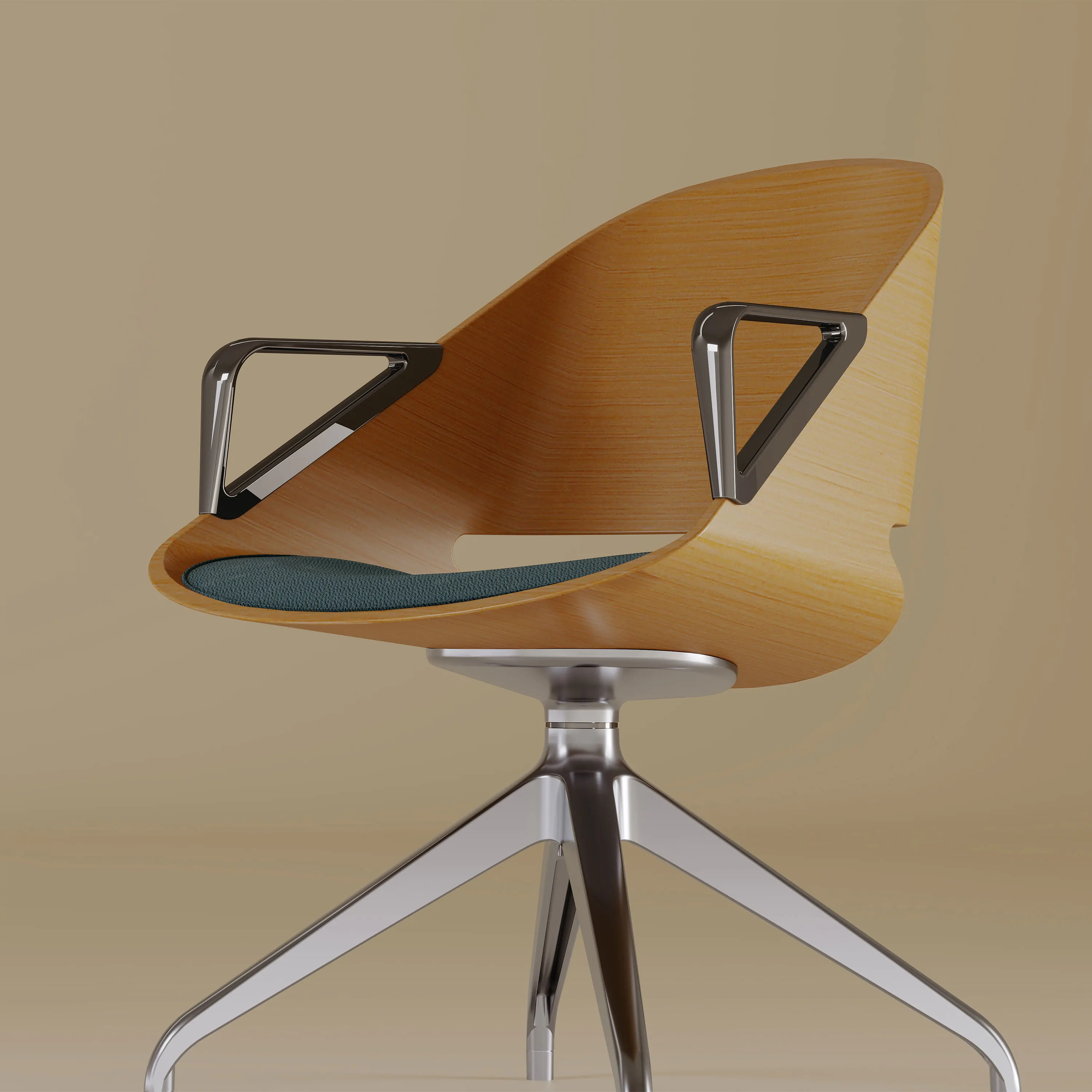 OMNI Compact Office Seat for Small Spaces Comfortable Desk Chair with 360-Degree Rotation