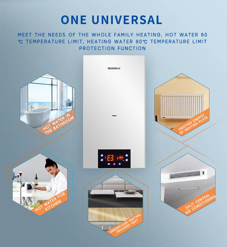 New wall hung gas boiler combination boiler for heating and hot water combi gas boiler