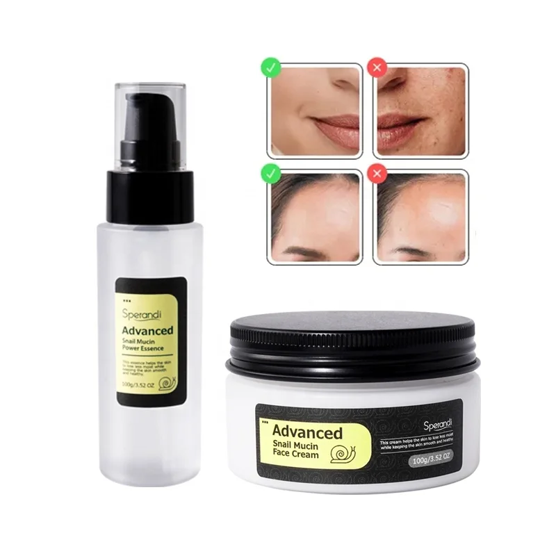 Custom Logo Beauty Snail Mucin Moisturizing Repair Lightening Glow Skin Anti Acne Skin Care Products Snail Set For Dry Skin