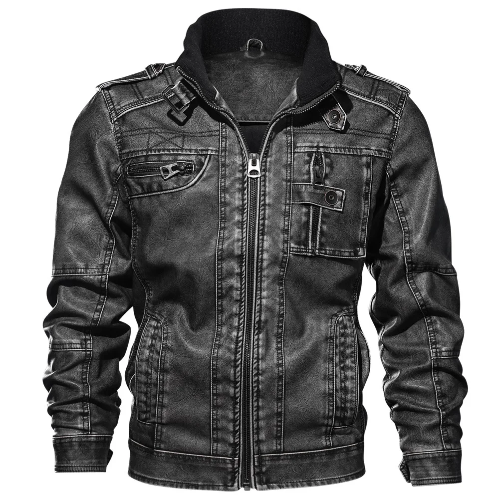 High Quality Stylish Custom Jacket Mens Outdoor Winter Mens Leather Jacket