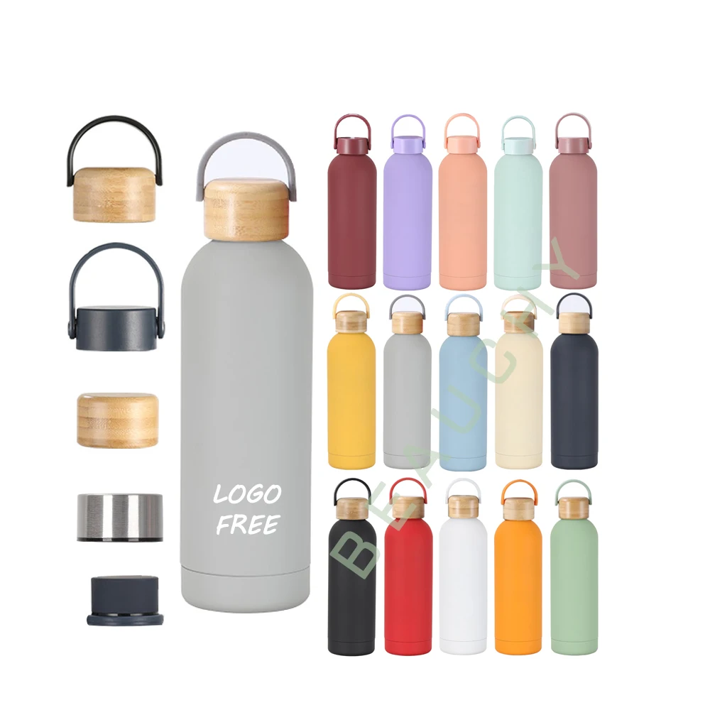 Factory Custom water bottles with logo double wall vaccum metal gym termos sports insulated stainless steel water bottles