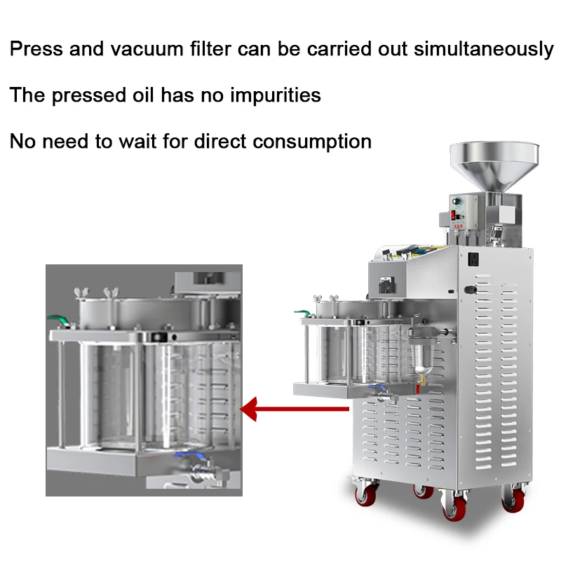 20kg/h Capacity Heat and Cold home oil press machine pinenut, almond soy bean olive oil press machine high oil extraction rate
