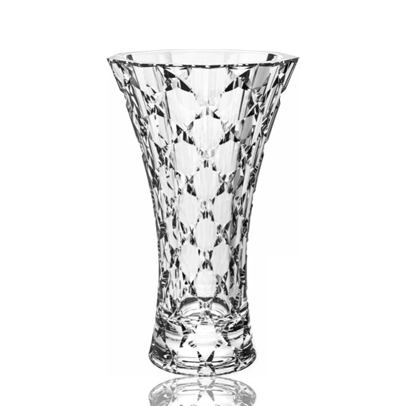 Wholesale Home Decor Wedding Clear Centerpiece Crystal Flowers Tall Glass Vase