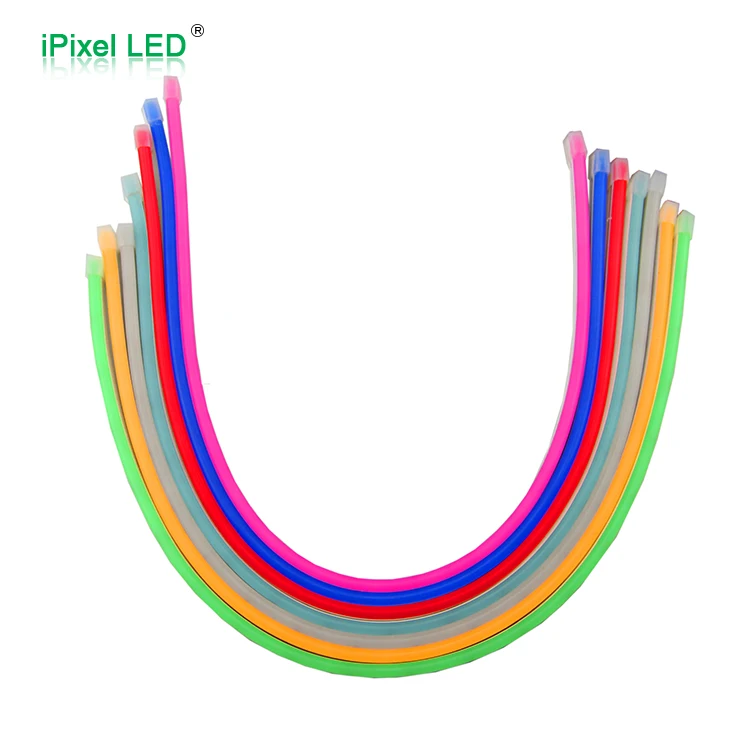 L12v 24V Led Neon Flexible Strip Rgb Color Silicon Neon Lights Ipixel LED 12V Flexible Neon for Logo and Sign Custom 180 Degree