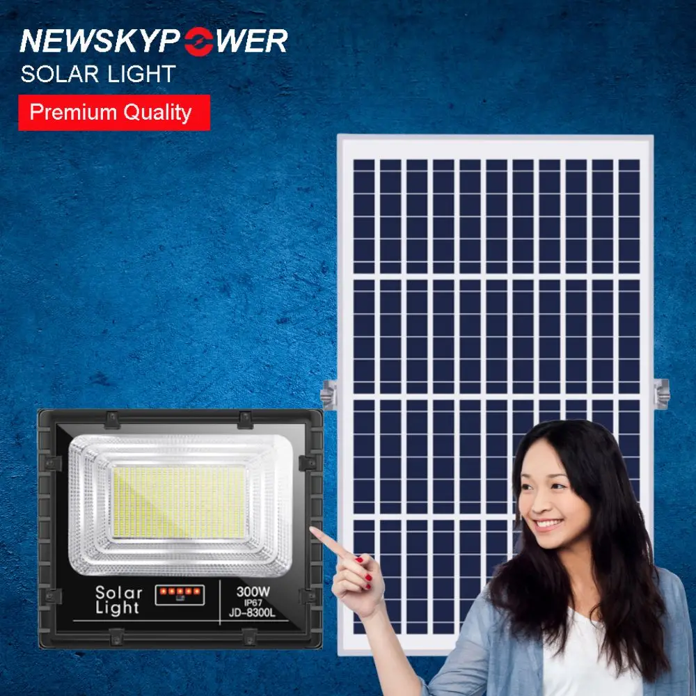 Мощный JD-8500L Newsky 500 Вт сверхмощный Солнечный прожектор с 5-метровым кабелем