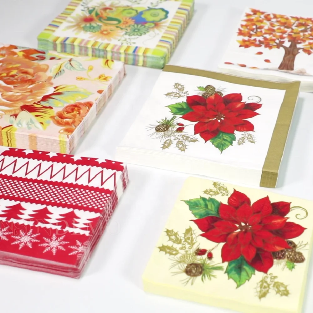 Reliable Quality Custom Printed Paper Napkins Manufacturer Wholesale