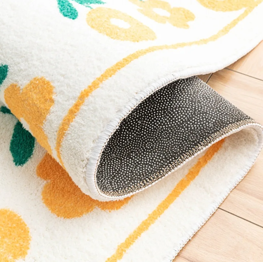 Curve cute rug artificial flower shaped bath mat