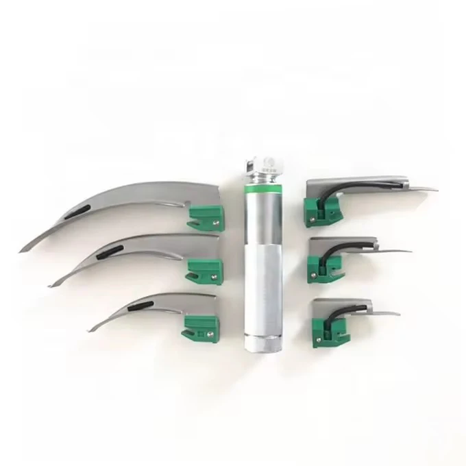 Laryngoscope set, a collection of laryngoscopes for infants, adolescents and adults