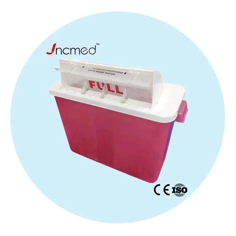 JCMED sharp container disposable 2 gallon  sharps disposal container bin for clinic use (1600652393337)