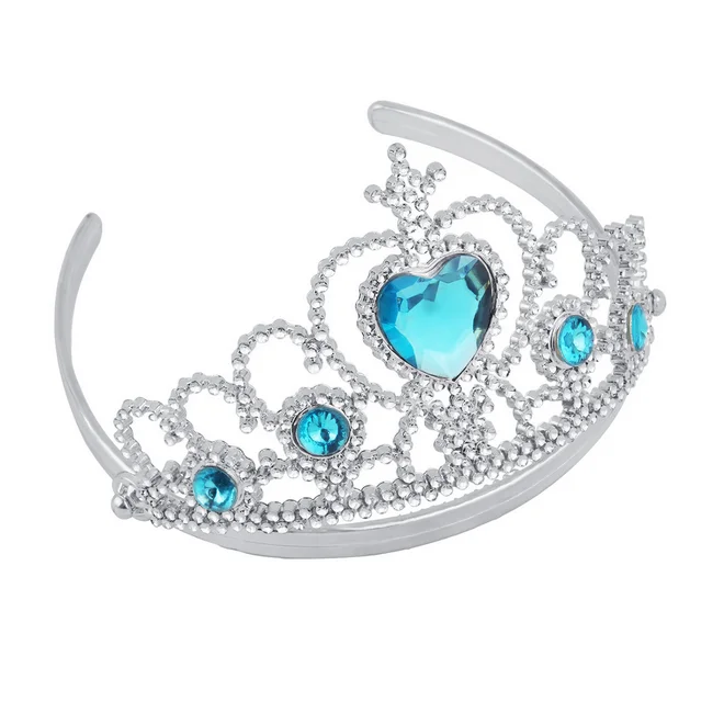 Оптовая продажа, маскарадный костюм Эльзы из мультфильма «Холодное сердце» для вечеринки, торжества, вечеринки, нарядного платья, принцессы, очаровательные тиары для девочек