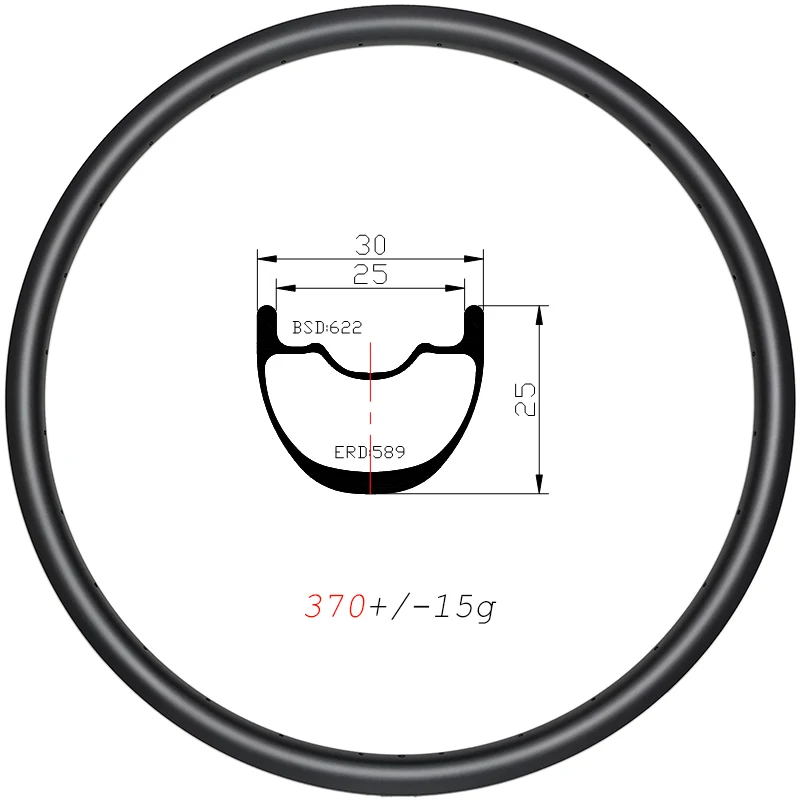 
29er MTB XC 30mm wide hookless carbon rim 25mm deep clincher tubeless UD 3K 12K matte glossy 24 28 32 Holes mountain bike wheel 